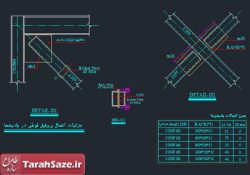 فایل اتوکد ابعاد ورق گوشه و میانی بادبندها