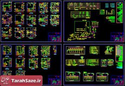 نقشه تاسیسات الکتریکی و مکانیکی آپارتمان 5 طبقه