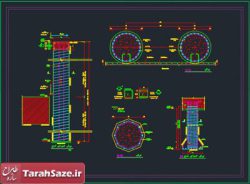 نقشه مقاطع و جزئیات شمع بتنی