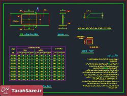 اتوکد جزئیات اتصالات پیچی وصله تیرها