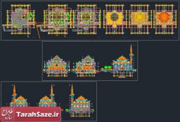 جزییات نقشه های معماری مسجد