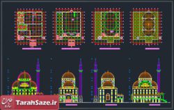 نقشه معماری مسجد جامع ترکیه