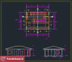 اتوکد نقشه سرویس بهداشتی عمومی