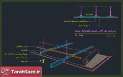 اتوکد جزئیات سقف کاذب با پانل های کناف
