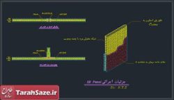 اتوکد جزئیات دیوار تری دی پانل