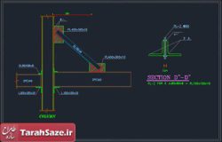 اتوکد جزئیات دستک فولادی کنسول