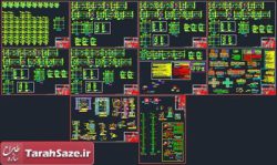 نقشه اجرایی و محاسبات ساختمان 5 طبقه با عرض 10 متر