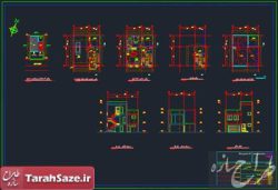 نقشه معماری دو طبقه ۹ در ۱۰ متر