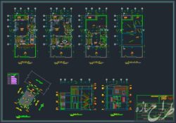 نقشه و فایل محاسباتی ساختمان 3 طبقه 10 در 12 متر