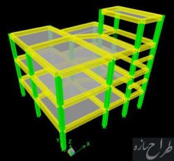 فایل Etabs و Safe ساختمان بتنی 3 طبقه