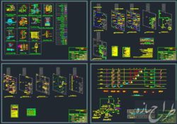 نقشه لوله کشی آب سرد و گرم و فاضلاب ساختمان 5 طبقه
