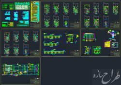نقشه تاسیسات الکتریکی ساختمان 5 طبقه با زیرزمین