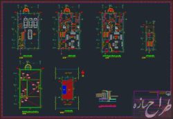 نقشه معماری آپارتمان 7 طبقه 10 در 16 متر