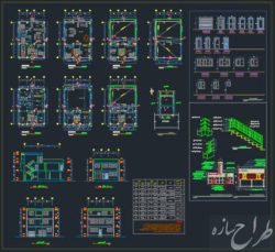 نقشه معماری 2 طبقه با بهار خواب 10 در 14 متر
