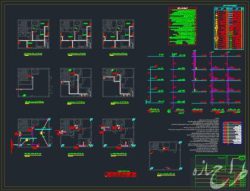 نقشه لوله کشی فاضلاب و رادیاتور های طبقات ساختمان 4 طبقه