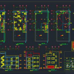 نقشه سازه و معماری ساختمان 3 طبقه با فایل محاسباتی Etabs و Safe با بر 11 متر